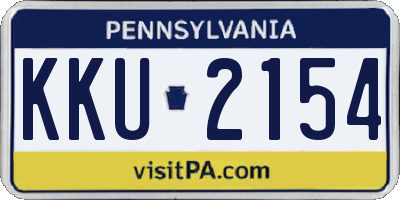 PA license plate KKU2154