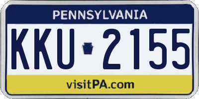 PA license plate KKU2155