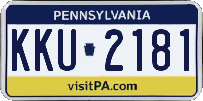 PA license plate KKU2181