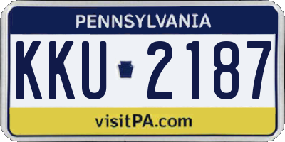 PA license plate KKU2187