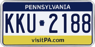 PA license plate KKU2188