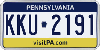 PA license plate KKU2191