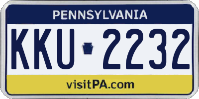 PA license plate KKU2232