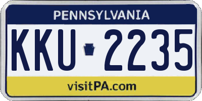 PA license plate KKU2235