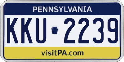 PA license plate KKU2239