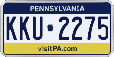 PA license plate KKU2275