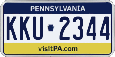 PA license plate KKU2344