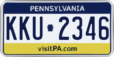 PA license plate KKU2346