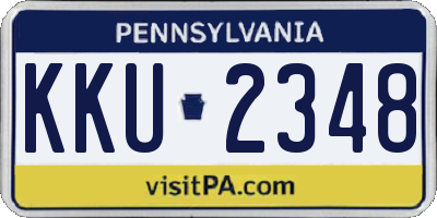 PA license plate KKU2348