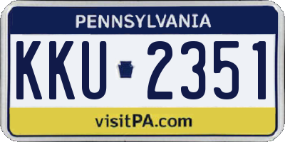PA license plate KKU2351
