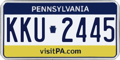 PA license plate KKU2445