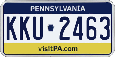 PA license plate KKU2463