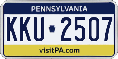 PA license plate KKU2507