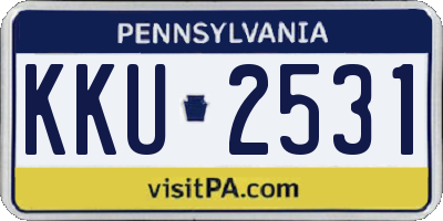 PA license plate KKU2531