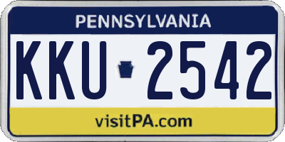 PA license plate KKU2542
