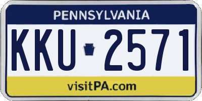 PA license plate KKU2571
