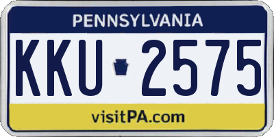 PA license plate KKU2575