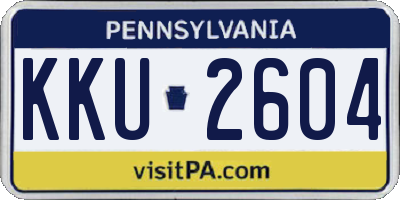 PA license plate KKU2604