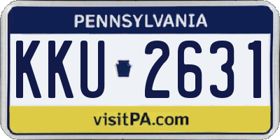 PA license plate KKU2631