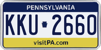 PA license plate KKU2660