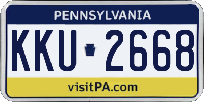 PA license plate KKU2668