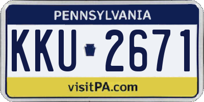 PA license plate KKU2671