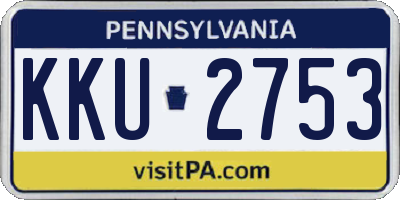 PA license plate KKU2753