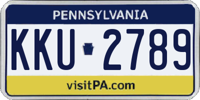 PA license plate KKU2789