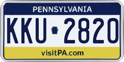 PA license plate KKU2820