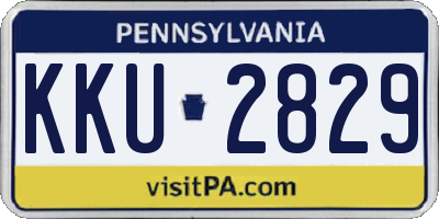 PA license plate KKU2829