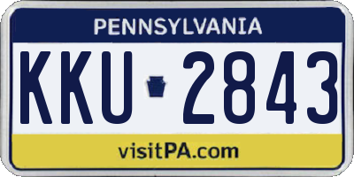 PA license plate KKU2843