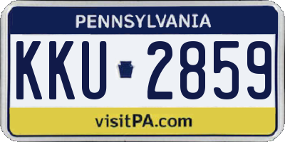 PA license plate KKU2859