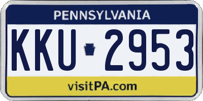 PA license plate KKU2953