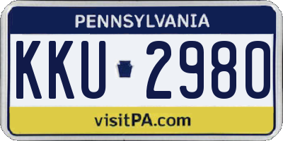 PA license plate KKU2980