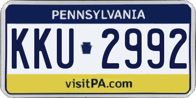 PA license plate KKU2992