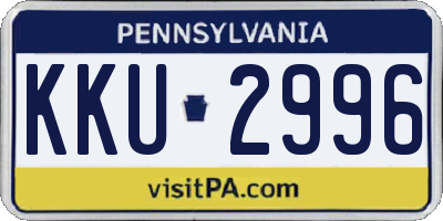 PA license plate KKU2996