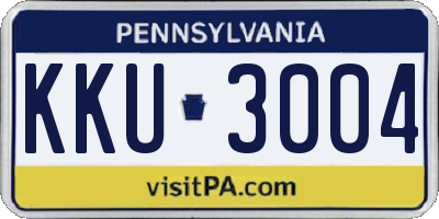 PA license plate KKU3004