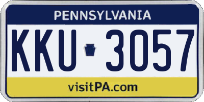 PA license plate KKU3057