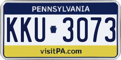 PA license plate KKU3073