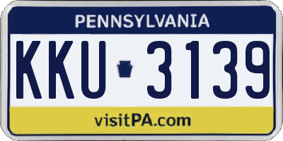PA license plate KKU3139