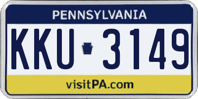 PA license plate KKU3149