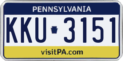 PA license plate KKU3151