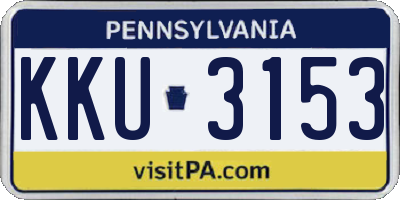 PA license plate KKU3153