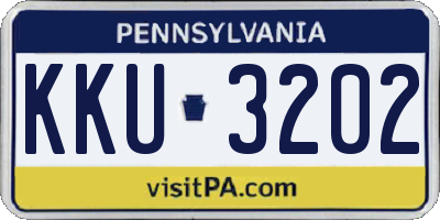 PA license plate KKU3202
