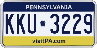 PA license plate KKU3229