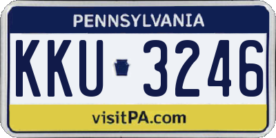 PA license plate KKU3246
