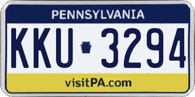 PA license plate KKU3294