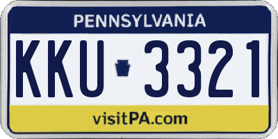 PA license plate KKU3321
