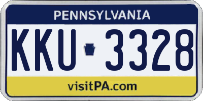 PA license plate KKU3328