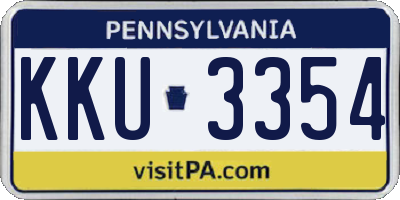 PA license plate KKU3354